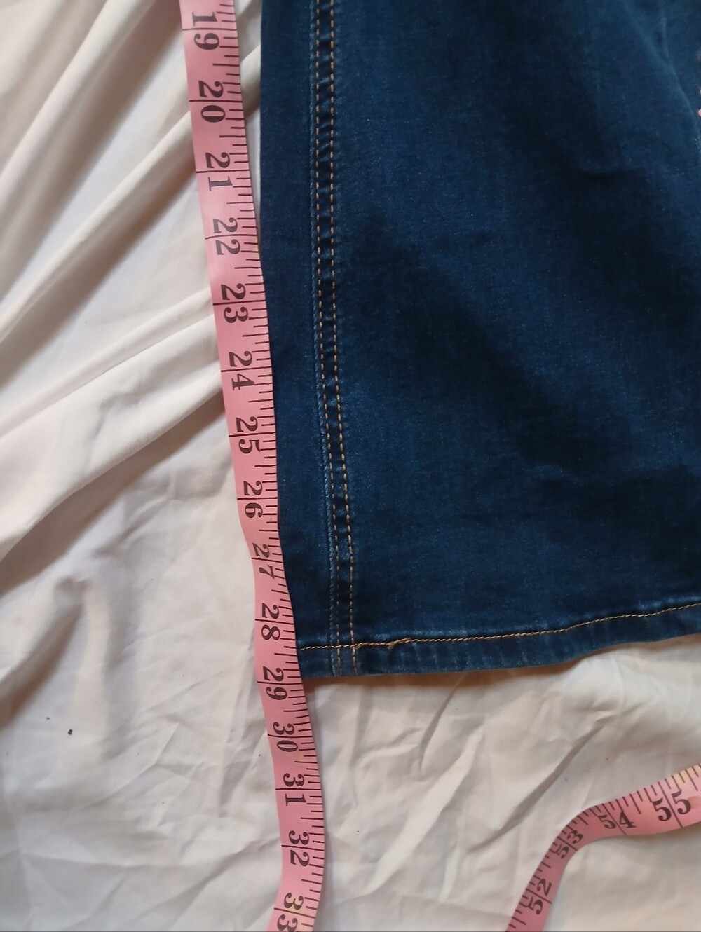BAMBOO Dark Blue Embroidered Flare Jeans - Picture 9 of 11